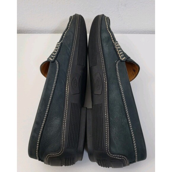 TODS Loafers Mens 11 Blue Leather Vibram Soles Casual Slip-On Driving Penny